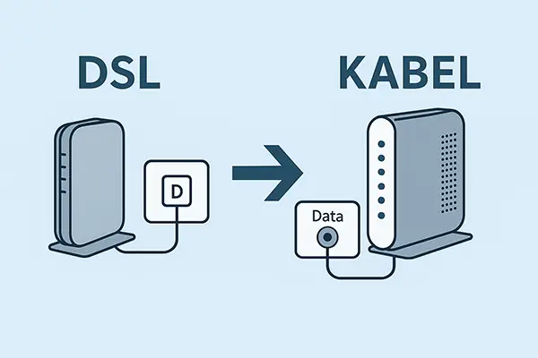 DSL zu Kabel wechseln